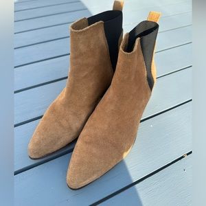 H&M brown suede ankle booties size 42 ( US 10)